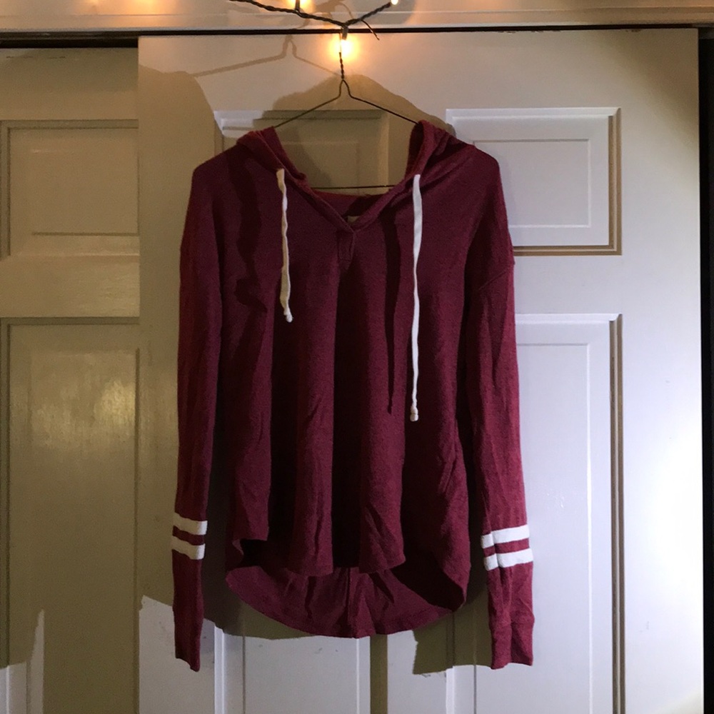 Marroon jersey sweatshirt